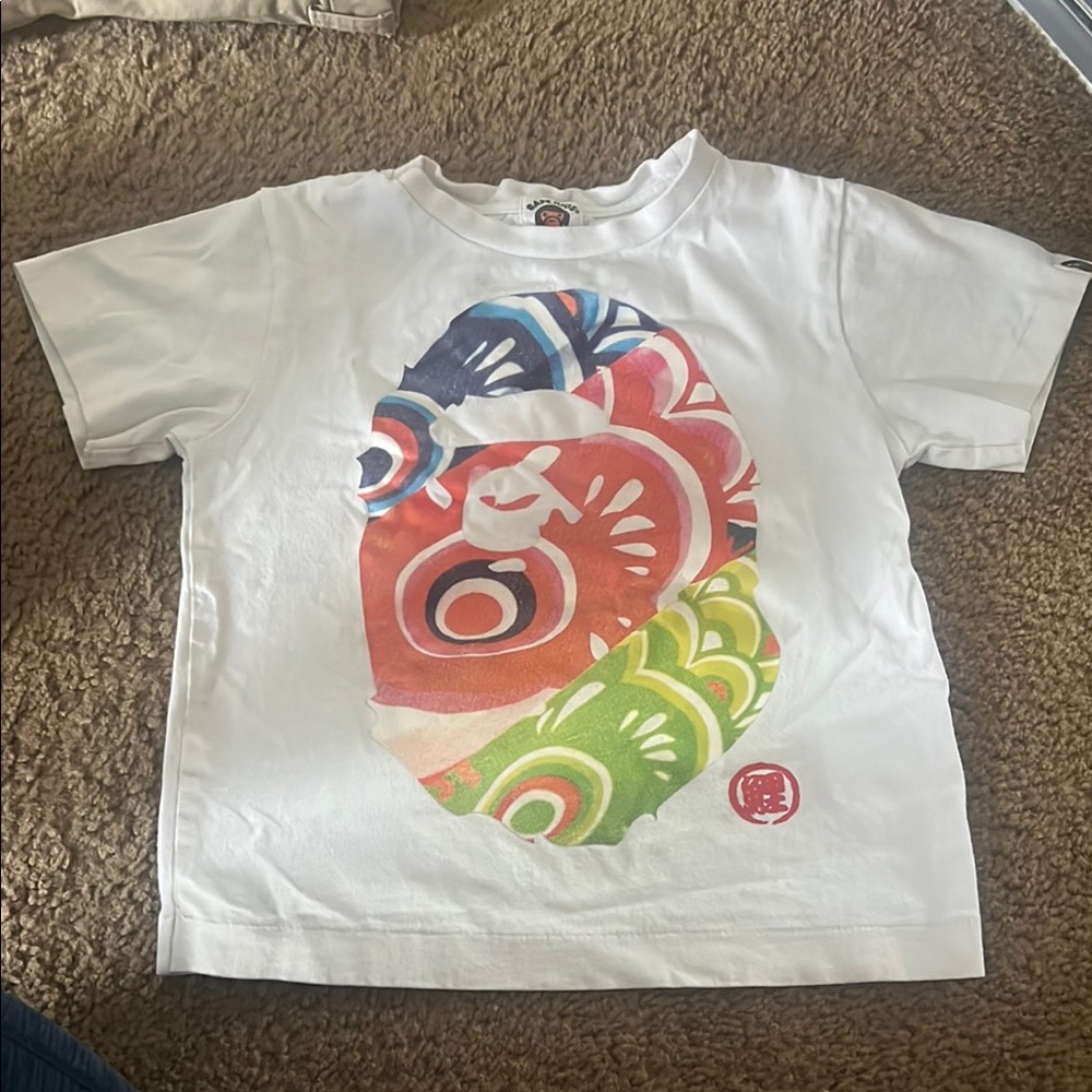 Pre-loved Bape Kids Colorful Graphic Tee Size 110